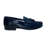 Santoni Men’s Black Leather Tassel Formal Slip-On Dallas Loafers Size 11 EE