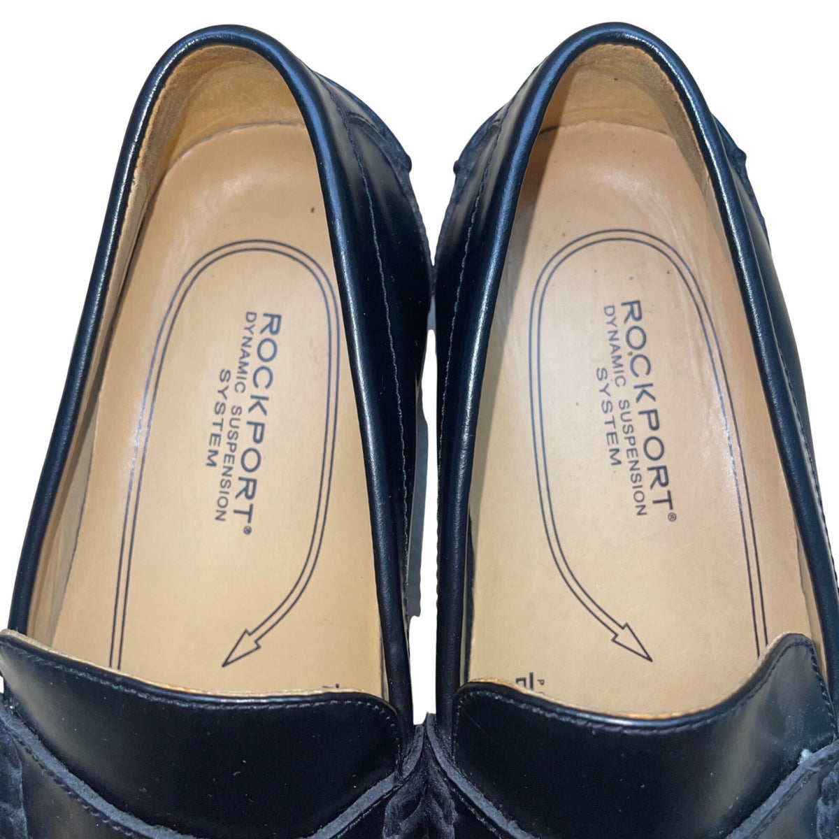 Rockport Men’s Black Leather Dynamic Suspension DMX Penny Loafers Size 7M