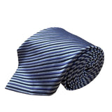 Banana Republic Mens Blue Striped 100% Silk Tie Made In Italy Elegant Neckwear
