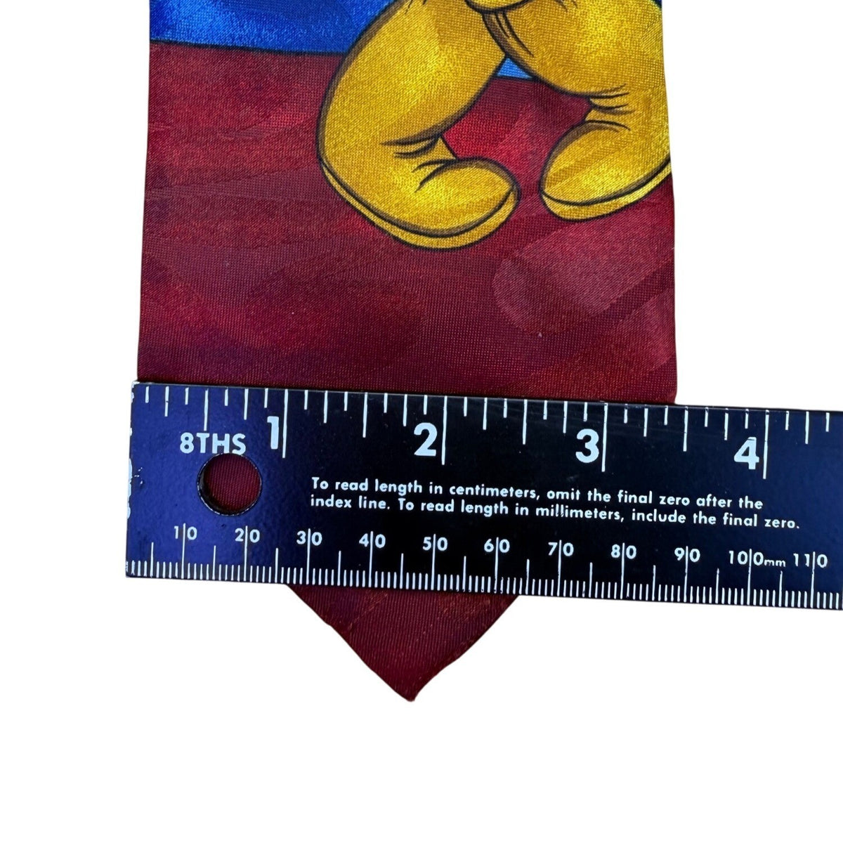 Disney Mickey Red & Blue Neck Tie Cartoon Theme Microfiber Fishing Motif