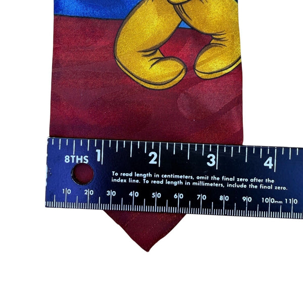 Disney Mickey Red & Blue Neck Tie Cartoon Theme Microfiber Fishing Motif