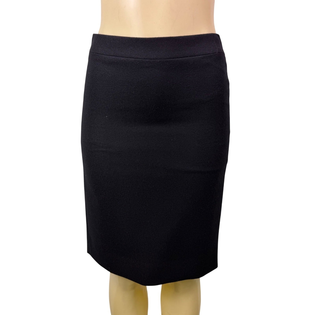 J.Crew Womens Black Wool Pencil Skirt Career Wear Timeless Style Size 2