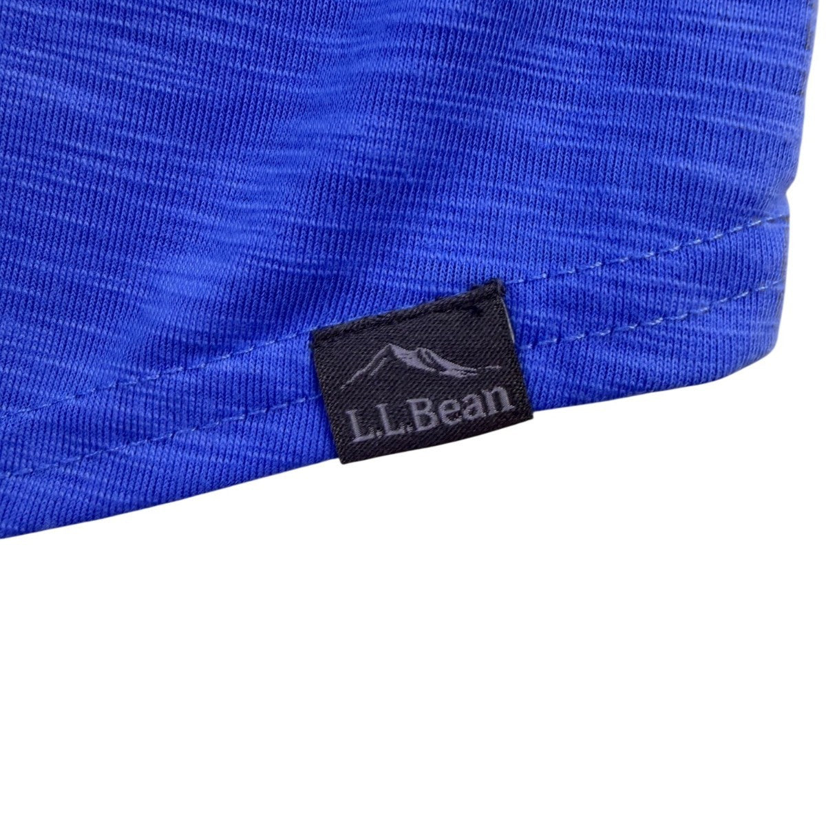L.L.Bean Womens Blue 3/4 Sleeve Split Neck Top Size L Regular