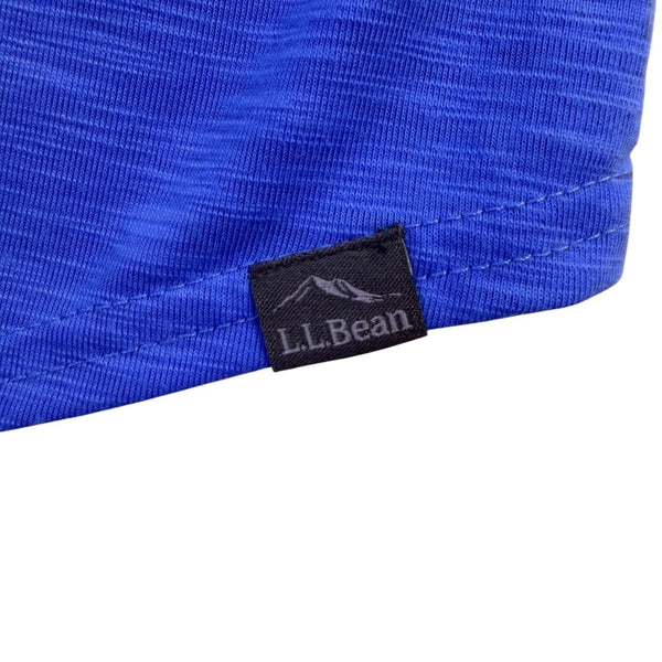 L.L.Bean Womens Blue 3/4 Sleeve Split Neck Top Size L Regular