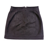 Express Womens Black Suede-Like Mini Skirt With Pockets Size 00
