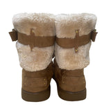 G By GUESS Women’s Brown Mid-Calf Suede Faux Fur Slip-On Boots Size 7M