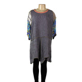 Nothing Matches Womens Multicolor Striped Acetate/Rayon/Linen Tunic Top 1