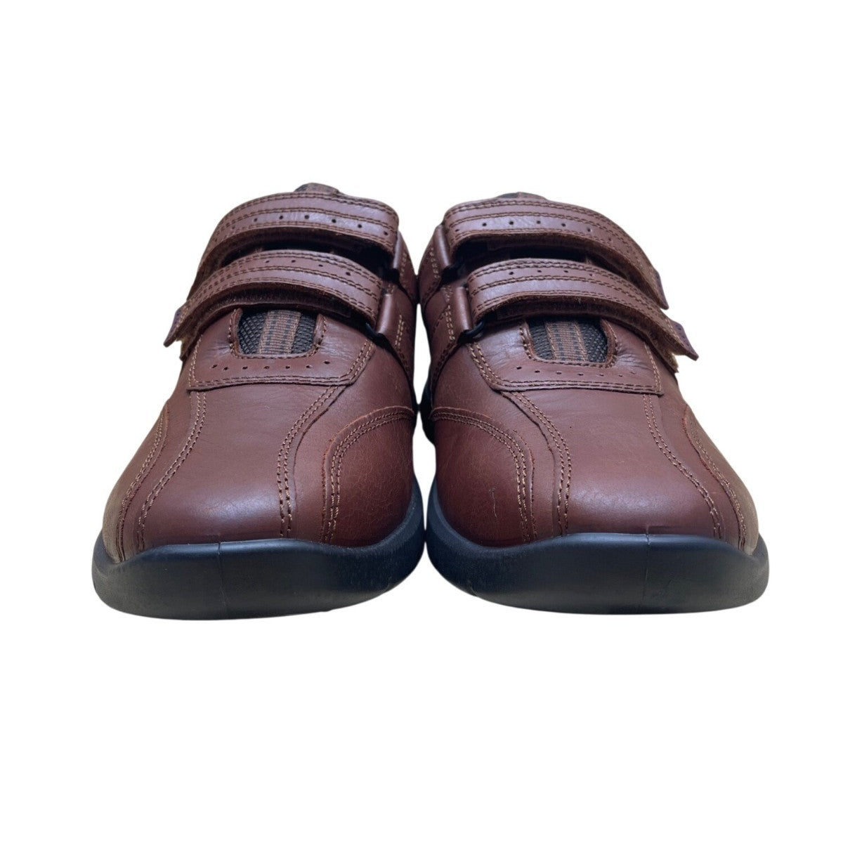 Hotter Men’s Brown Leather Dual-Fit Adhesive Strap Energise Casual Shoes Size 12