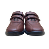 Hotter Men’s Brown Leather Dual-Fit Adhesive Strap Energise Casual Shoes Size 12