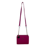Steve Madden Women’s Fuchsia Faux Leather Chain Strap Compact Crossbody Bag