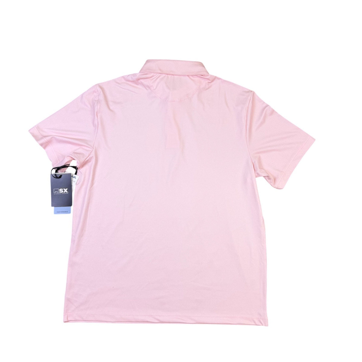 MSX By Michael Strahan Mens Pink Performance Polo Shirt Size XL