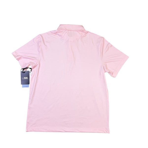 MSX By Michael Strahan Mens Pink Performance Polo Shirt Size XL