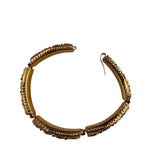 Antique Italian Gold Tone Womens Micro Mosaic Bracelet Colorful Circular Design