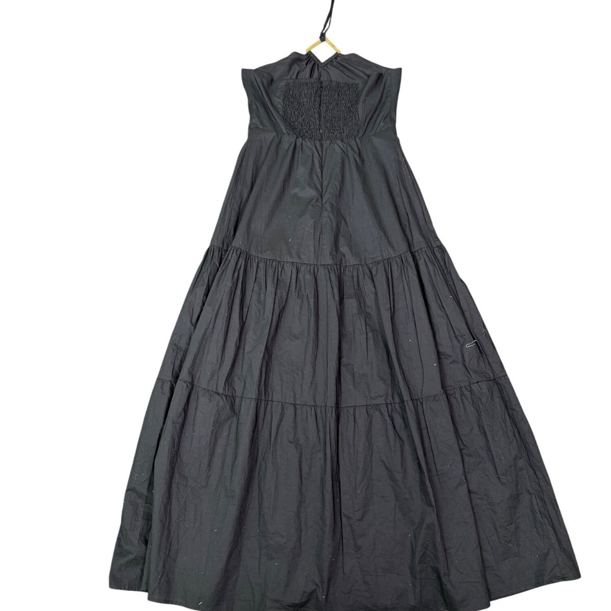 Aqua Womens Black Cotton Halter Neck Maxi Dress Lined Size Large