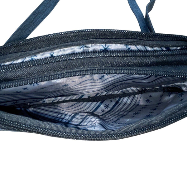 Lug Women’s Gray Quilted Adjustable Strap Zip Compartments Crossbody Bag
