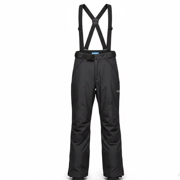 Columbia Mens Black Snow Pants W/Suspenders Insulated Waterproof Outdoor Sz XLT