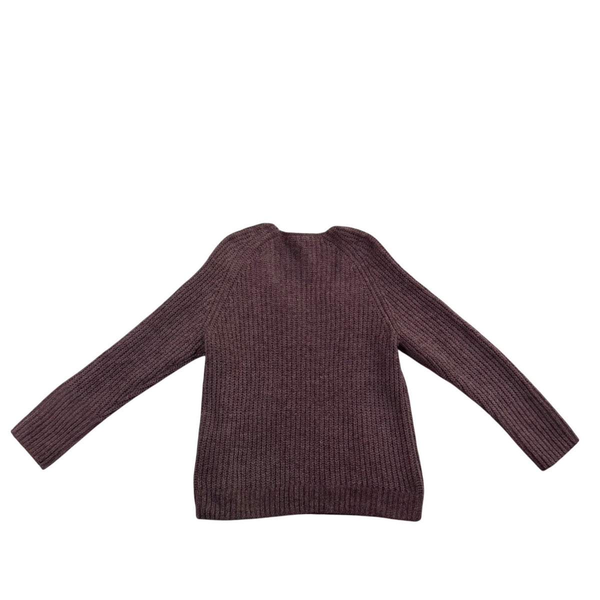 Lucky Brand Womens Brown V-Neck Ribbed Sweater Size L