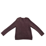 Lucky Brand Womens Brown V-Neck Ribbed Sweater Size L