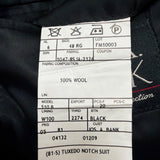 Jos. A. Bank Mens Black Wool Tuxedo Notch Suit Set Jacket Sz 48RG Pants 39x27