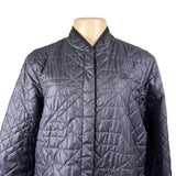 Nike Womens Black Quilted Bomber Jacket Lightweight Outerwear Casual Sz XL