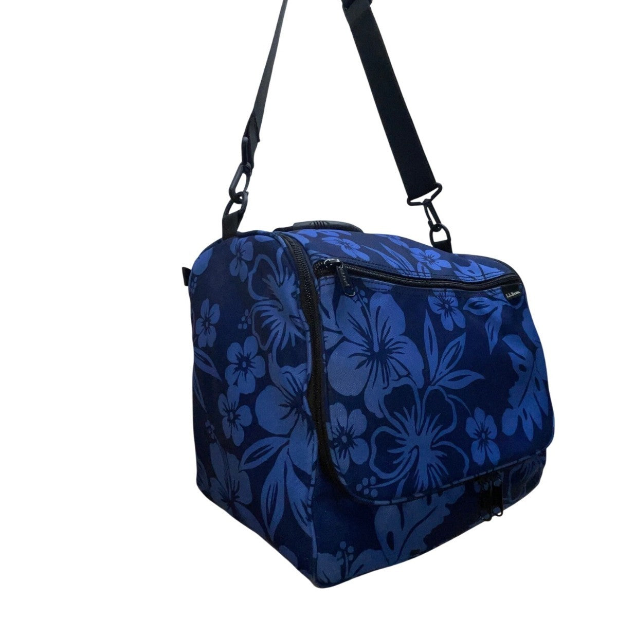 L.L. Bean Women’s Blue Floral With Adjustable Shoulder Strap Travel Bag