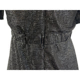 19 Cooper Women's Black and Silver Short Pants and Sleeve Jumpsuit Sz XS