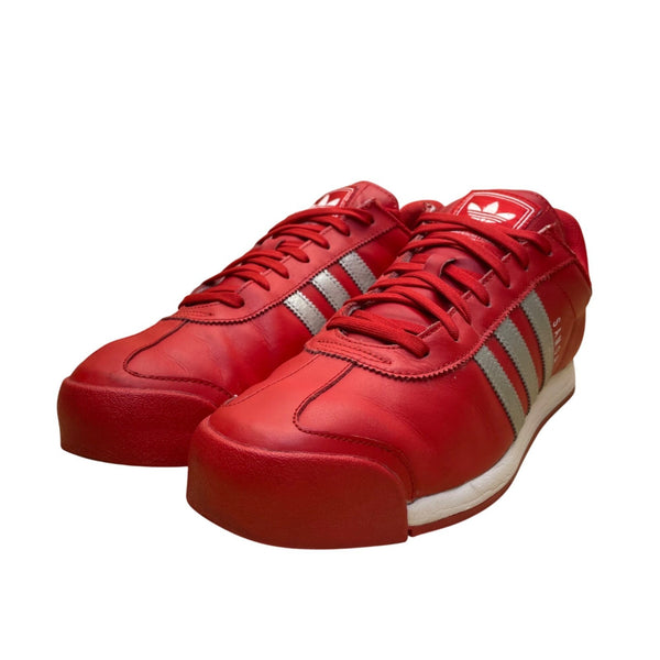 Adidas Men’s Red Leather With Silver Stripes Lace-Up Samoa Sneakers Size 12