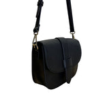 Sole Society Black Faux Leather Adjustable Strap & Snap Closure Crossbody Bag