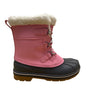 Cat & Jack Girls Pink & Gray Faux Fur Thermolite Winter Snow Boots Size 6