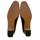 Etienne Aigner Women’s Black & Brown Leather Cap-Toe Low Heel Pumps Size 7M