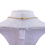 Vintage Womens Gold Tone Metal Necklace With Black Cabochons