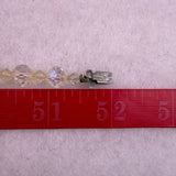 Vintage Womens Clear Crystal Necklace Faceted Beads Two-Strand
