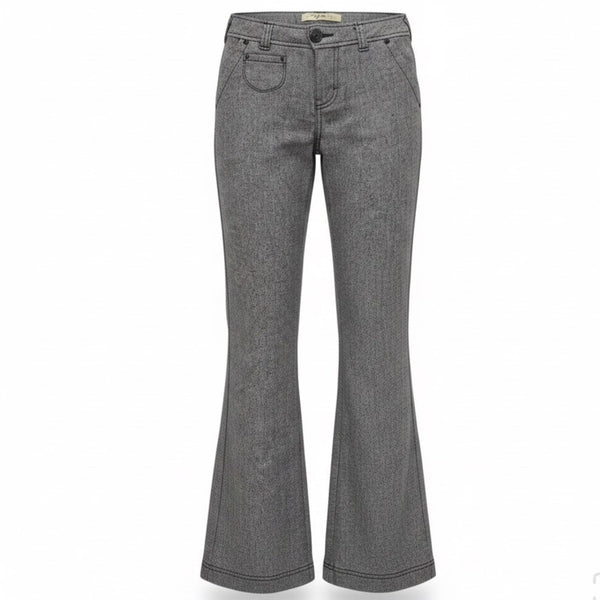 Tyte Womens Gray Metallic Flared Pants Casual Chic Size 9