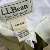 L.L. Bean Mens Khaki Cotton Tropic Weight Cargo Shorts Size 44W