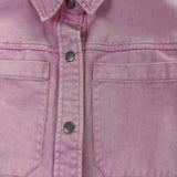 Di Marzio Bagatelle Womens Pink Long Sleeve Button-Up Shirt Causal Style Sz S
