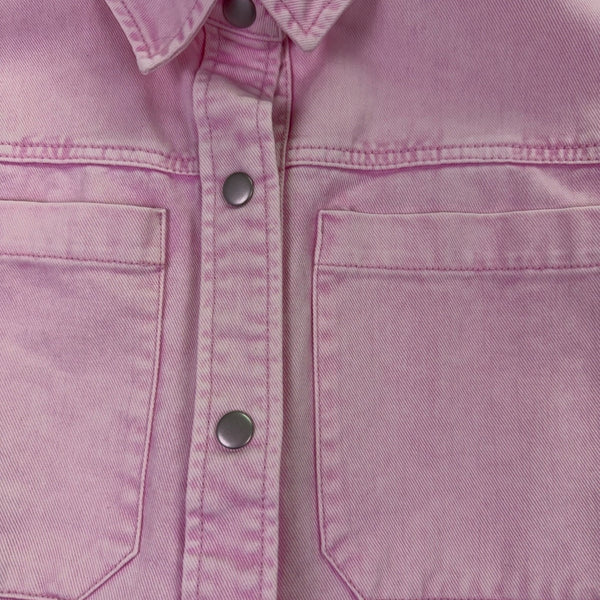Di Marzio Bagatelle Womens Pink Long Sleeve Button-Up Shirt Causal Style Sz S