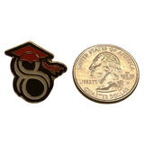 Gradu8 Inc Graduation Enamel Lapel Pin With Gold Plating & Rubber Clutch Back