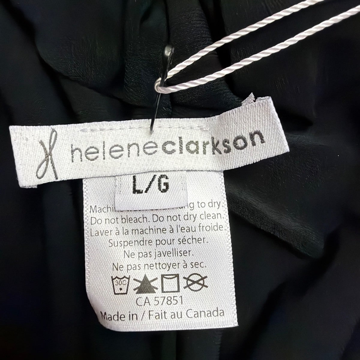 Helene Clarkson Womens Black Wrap Dress Floral Print Size L