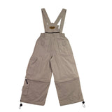 ONeill Kids Beige Bib Snow Pants Embroidered Patches Adjustable Straps Sz 10 New