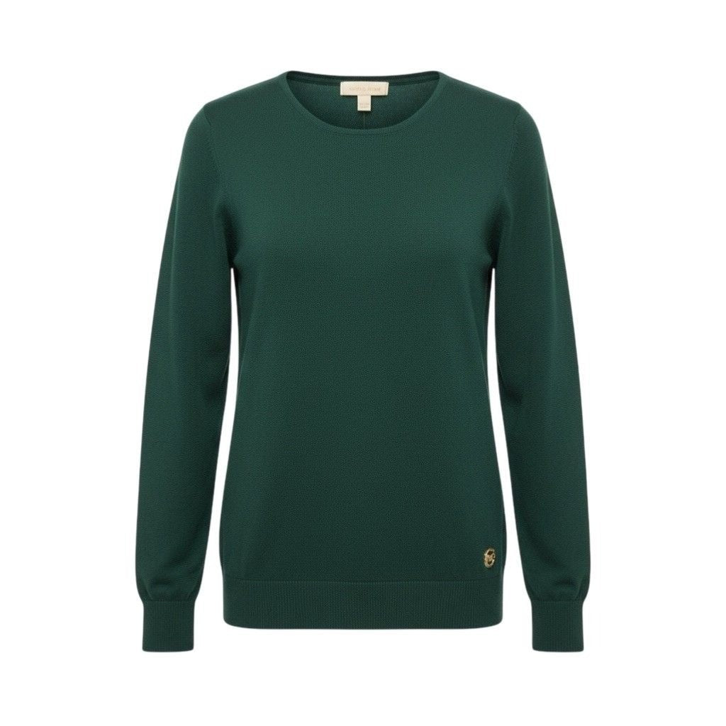 Michael Kors Womens Green Knit Sweater Lightweight Long Sleeve Sz M