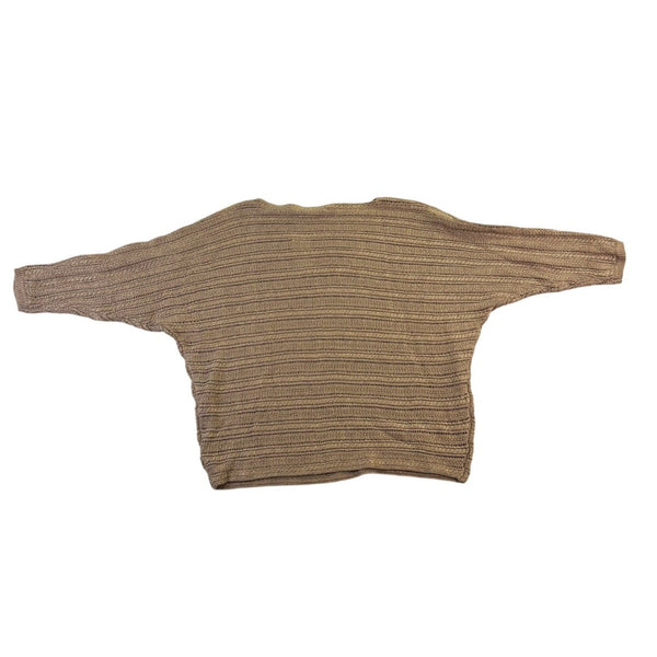 Lauren Ralph Lauren Womens Tan Textured Knit Sweater Relaxed Fit Sz L