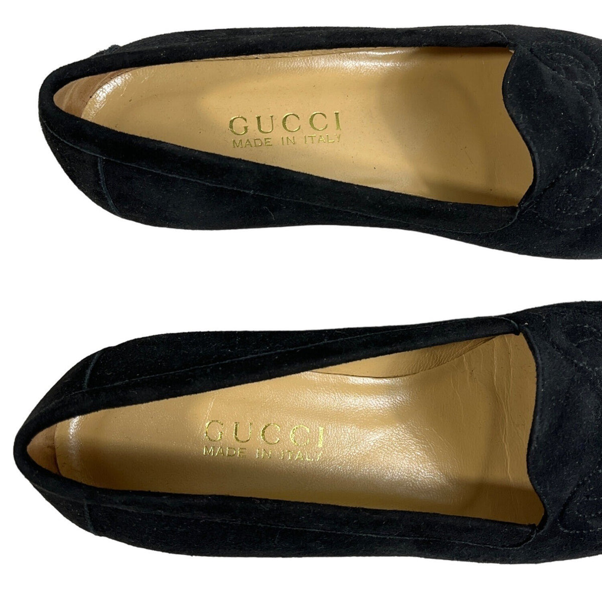 Gucci Women’s Black Suede Slip On Loafers Sz 8 - NWOB