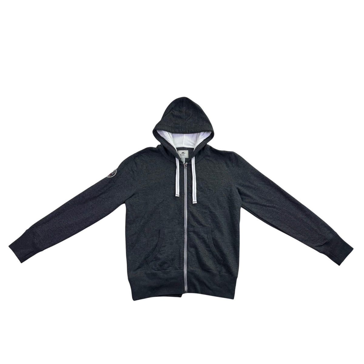 Roots73 Mens Charcoal Gray Zip-Up Hoodie Size L