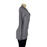 Athleta Women’s Gray Polyester/Nylon Hooded SweaterFull Zip Lightweight Size S