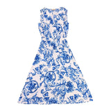Loft Outlet Womens Blue & White Floral Maxi Dress Summer Size XS