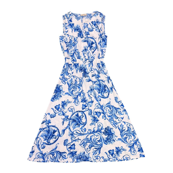 Loft Outlet Womens Blue & White Floral Maxi Dress Summer Size XS