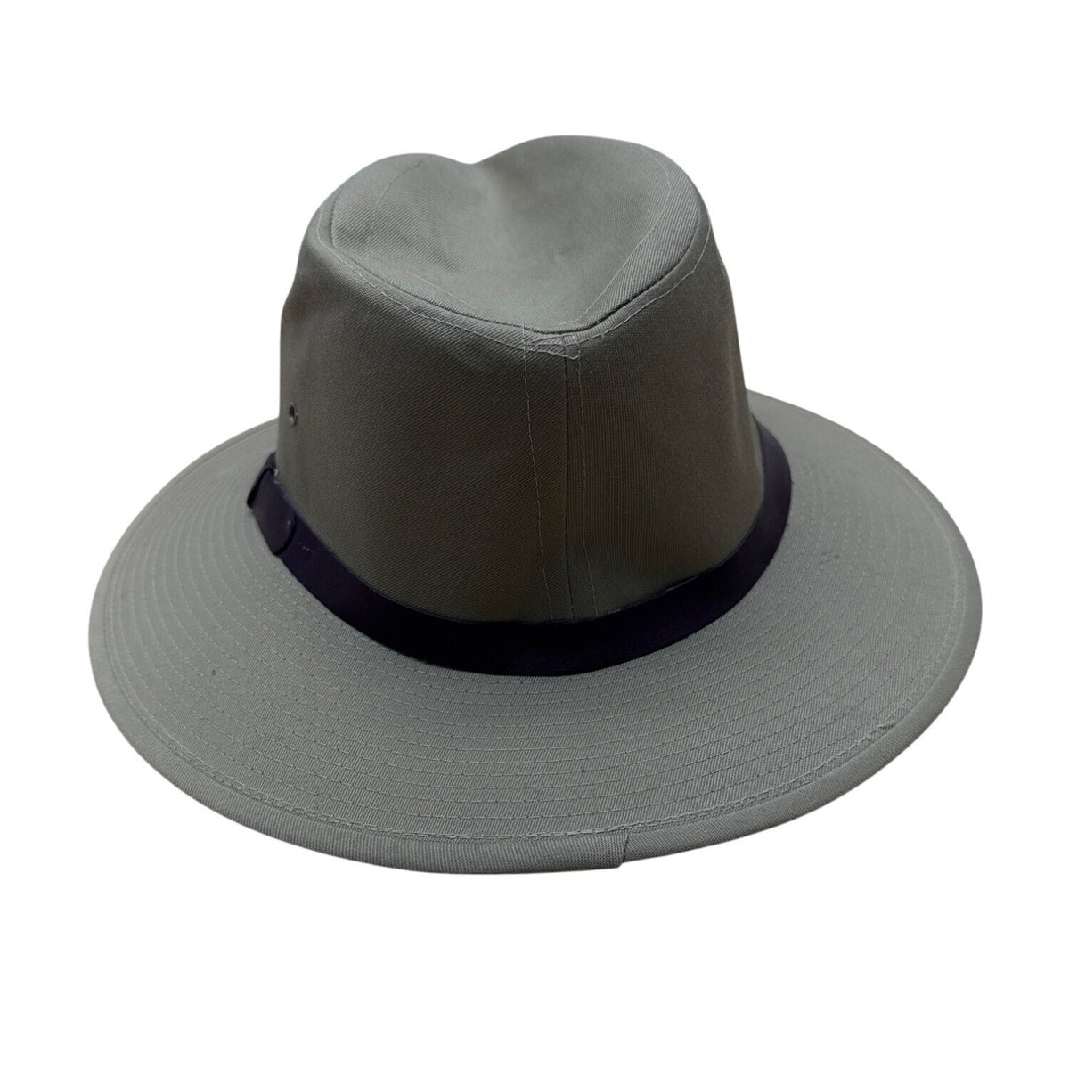 Hats In The Belfry Beige Wide Brim Fedora Western Hat With Black Band Size Large