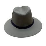 Hats In The Belfry Beige Wide Brim Fedora Western Hat With Black Band Size Large