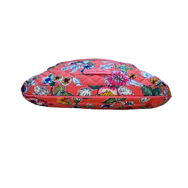 Vera Bradley Women’s Coral Floral Quilted Pattern Adjustable Crossbody Bag