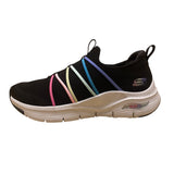 Skechers Women’s Black Multicolor Arch Fit Slip-On Athletic Sneakers Size 6.5